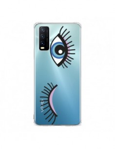 Coque Vivo Y20S Eyes Oeil Yeux Bleus Transparente -  Léa...
