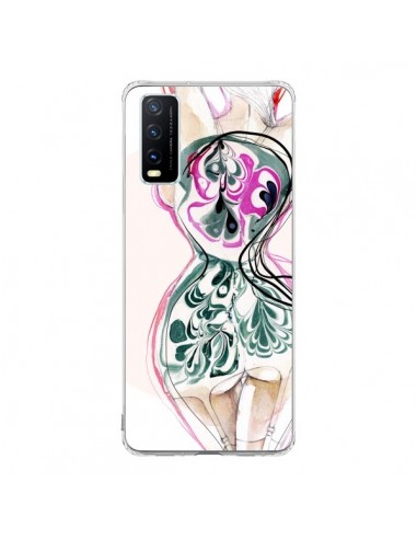 Coque Vivo Y20S Femme en fleurs - Elisaveta Stoilova