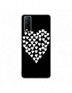 Coque Vivo Y20S Coeur en coeurs blancs - Project M
