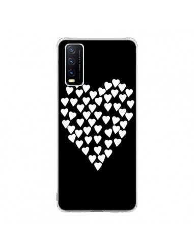 Coque Vivo Y20S Coeur en coeurs blancs - Project M