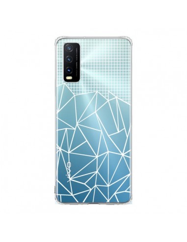 Coque Vivo Y20S Lignes Grilles Grid Abstract Blanc Transparente - Project M