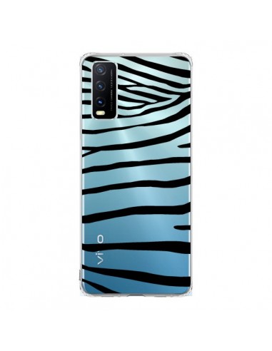 Coque Vivo Y20S Zebre Zebra Noir Transparente - Project M