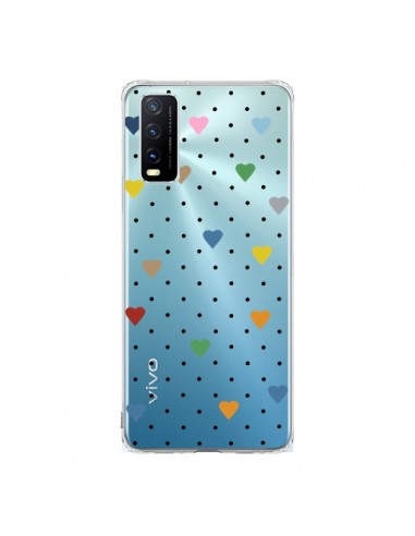 Coque Vivo Y20S Point Coeur Coloré Pin Point Heart Transparente - Project M