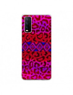 Coque Vivo Y20S Tribal Leopard Rouge - Ebi Emporium