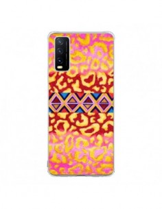 Coque Vivo Y20S Tribal Leopard Rose - Ebi Emporium