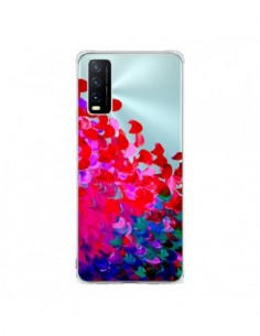 Coque Vivo Y20S Creation in Color Pink Rose Transparente...