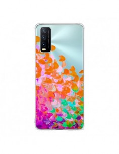 Coque Vivo Y20S Creation in Color Orange Transparente -...