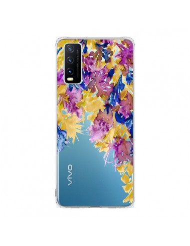 Coque Vivo Y20S Cascade Florale Transparente - Ebi Emporium