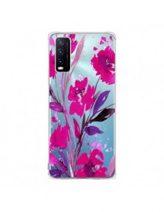 Coque Vivo Y20S Roses Fleur Flower Transparente - Ebi...