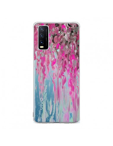 Coque Vivo Y20S Tempête Rose Transparente - Ebi Emporium