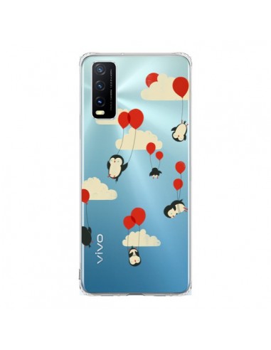 Coque Vivo Y20S Pingouin Ciel Ballons Transparente - Jay Fleck