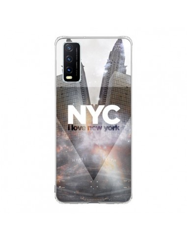 Coque Vivo Y20S I Love New York City Gris - Javier Martinez