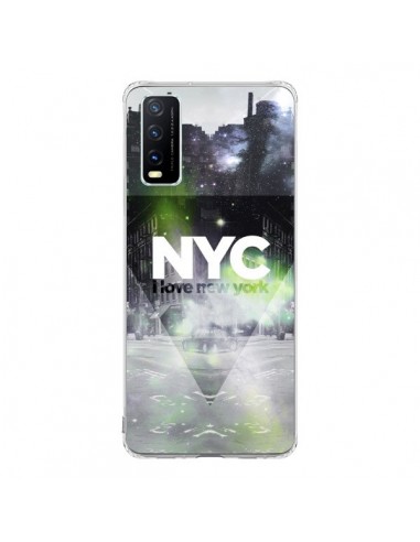 Coque Vivo Y20S I Love New York City Vert - Javier Martinez