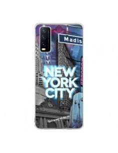 Coque Vivo Y20S New York City Buildings Bleu - Javier...
