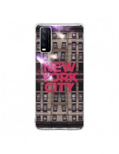 Coque Vivo Y20S New York City Buildings Rouge - Javier...