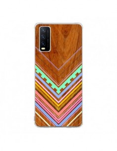 Coque Vivo Y20S Azteque Arbutus Pastel Bois Aztec Tribal...
