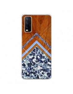 Coque Vivo Y20S Sequin Geometry Bois Azteque Aztec Tribal...