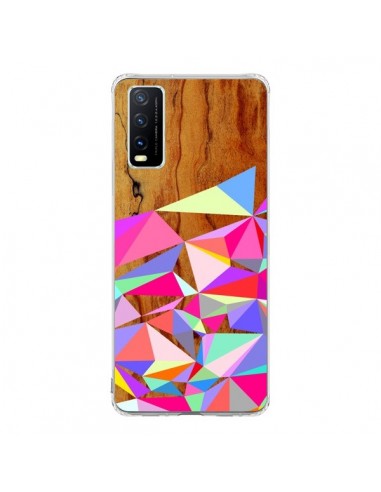 Coque Vivo Y20S Wooden Multi Geo Bois Azteque Aztec Tribal - Jenny Mhairi