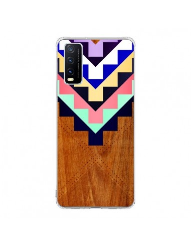 Coque Vivo Y20S Wooden Tribal Bois Azteque Aztec Tribal - Jenny Mhairi