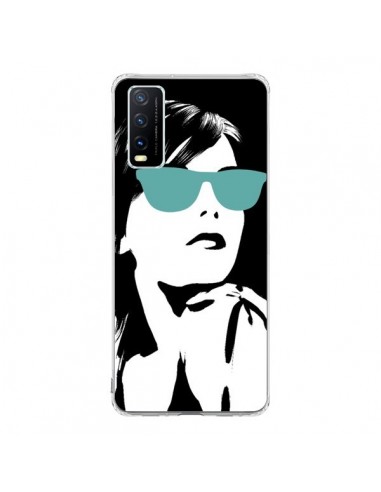 Coque Vivo Y20S Fille Lunettes Bleues - Jonathan Perez