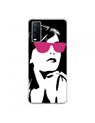 Coque Vivo Y20S Fille Lunettes Roses - Jonathan Perez