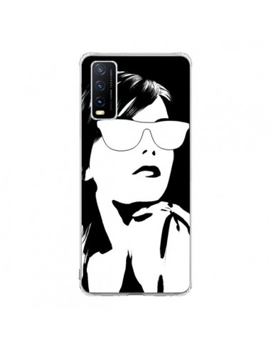 Coque Vivo Y20S Fille Lunettes Blanches - Jonathan Perez