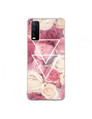 Coque Vivo Y20S Roses Triangles Fleurs - Jonathan Perez