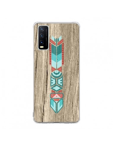 Coque Vivo Y20S Totem Tribal Azteque Bois Wood - Jonathan Perez