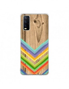Coque Vivo Y20S Tribal Azteque Bois Wood - Jonathan Perez