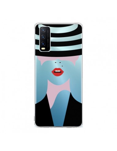 Coque Vivo Y20S Femme Chapeau Hat Lady Transparente - Dricia Do