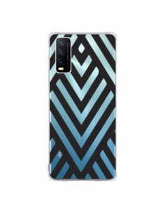 Coque Vivo Y20S Geometric Azteque Noir Transparente -...