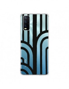 Coque Vivo Y20S Geometric Noir Transparente - Dricia Do