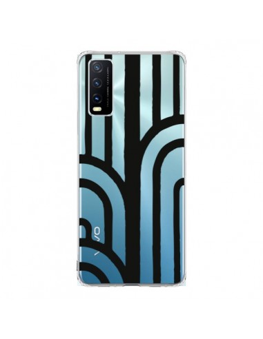 Coque Vivo Y20S Geometric Noir Transparente - Dricia Do