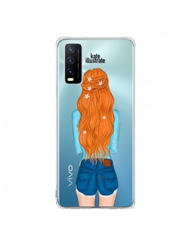 Coque Vivo Y20S Red Hair Don't Care Rousse Transparente - kateillustrate