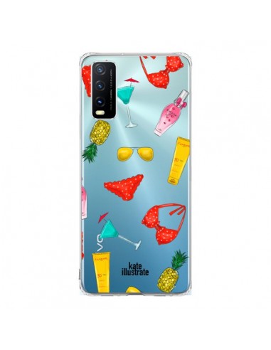 Coque Vivo Y20S Summer Essentials Ete Essentiel Transparente - kateillustrate