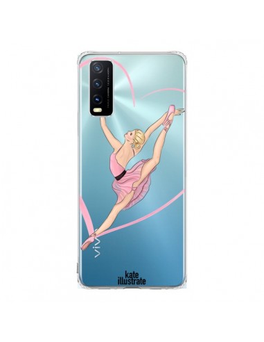 Coque Vivo Y20S Ballerina Jump In The Air Ballerine Danseuse Transparente - kateillustrate