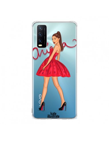 Coque Vivo Y20S Ariana Grande Chanteuse Singer Transparente - kateillustrate