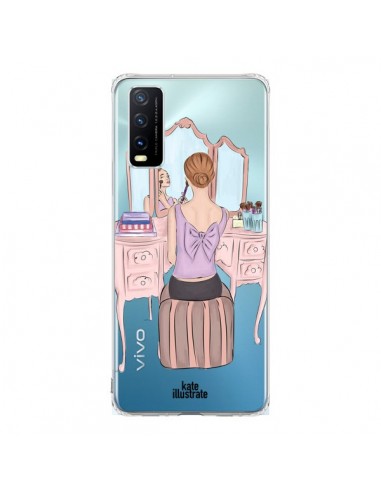 Coque Vivo Y20S Vanity Coiffeuse Make Up Transparente - kateillustrate