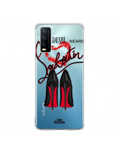 Coque Vivo Y20S The Devil Wears Shoes Demon Chaussures Transparente - kateillustrate