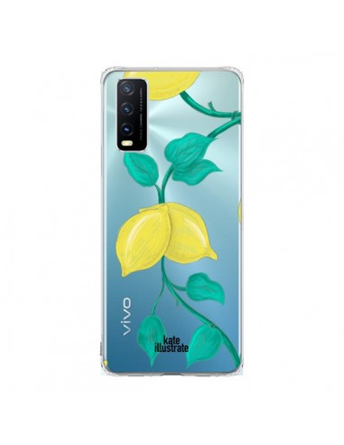 Coque Vivo Y20S Lemons Citrons Transparente - kateillustrate