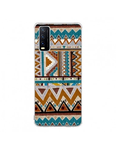 Coque Vivo Y20S Azteque Vert Marron - Kris Tate