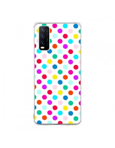 Coque Vivo Y20S Pois Multicolores - Laetitia