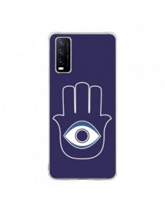 Coque Vivo Y20S Main de Fatma Oeil Bleu - Laetitia