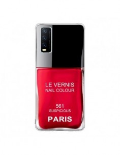 Coque Vivo Y20S Vernis Paris Suspicious Rouge - Laetitia