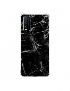 Coque Vivo Y20S Marbre Marble Noir Black - Laetitia