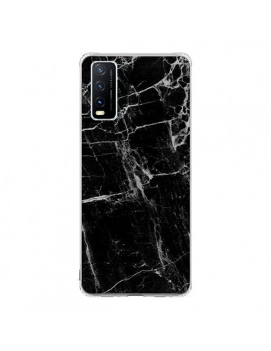 Coque Vivo Y20S Marbre Marble Noir Black - Laetitia
