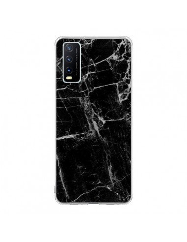 Coque Vivo Y20S Marbre Marble Noir Black - Laetitia