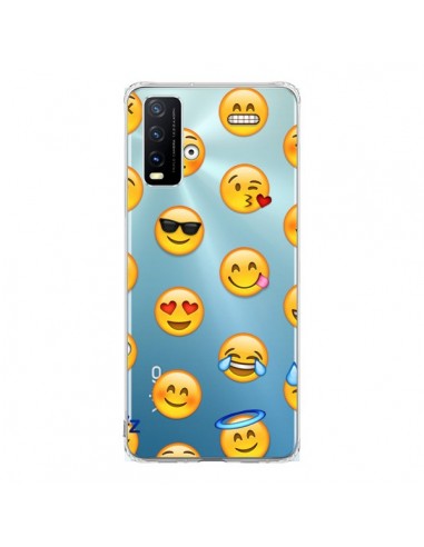 Coque Vivo Y20S Smiley Emoticone Emoji Transparente - Laetitia