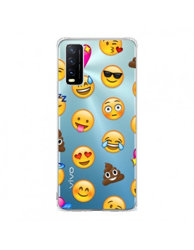 Coque Vivo Y20S Emoticone Emoji Transparente - Laetitia