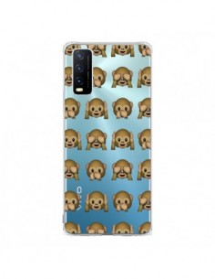 Coque Vivo Y20S Singe Monkey Emoticone Emoji Transparente...